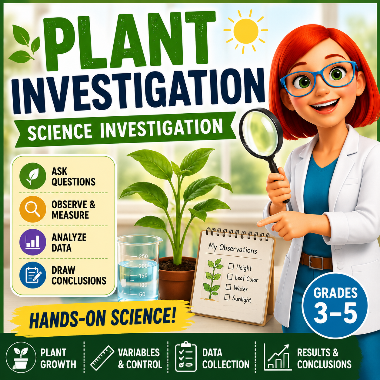 Plant Growth Investigation | Science Investigation Packet (Grades 3–5)t