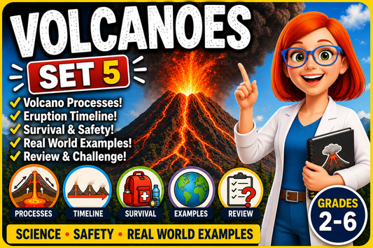 Volcanoes Set 5 – Volcano Eruptions & Safety | Geography & Earth Science Workshe